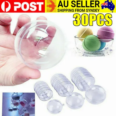 30Pcs Christmas Ball Fillable Baubles Clear Ball Xmas Tree Decor Ornament Home • $17.99