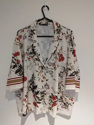 ZARA Floral Casual Oversized Shirt (Size M Multi Colour) • $12