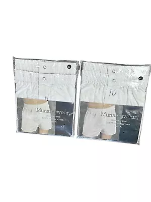 NEW MunsingWear Gripper Woven Boxers Mens XL  4 Pairs WHITE Sealed Package • $35