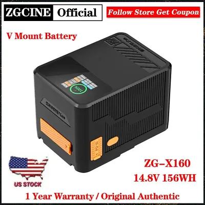 ZGCINE ZG-X160 Camera DSLR V-mount Battery 14.8V 156Wh 10500mAh 1.3  IPS Screen • $155