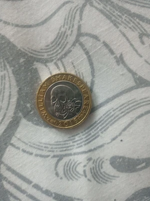 £600 • Buy William Shakespeare 2 Pound Coin Skull Rare Macbeth Skull & Rose