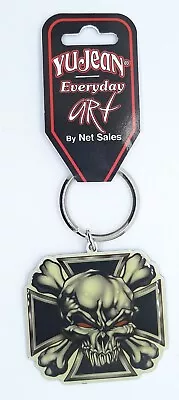 Skull & Crossbones Maltese / Iron Cross Metal And Enamel Key Ring 2009 FTS • $6.79