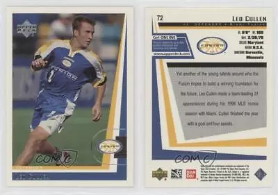 1999 Upper Deck MLS Leo Cullen #72 Rookie RC • $2.53