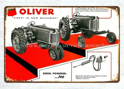 1951 Oliver Tractors Metal Tin Sign Room Wall Decoration Ideas • $18.88