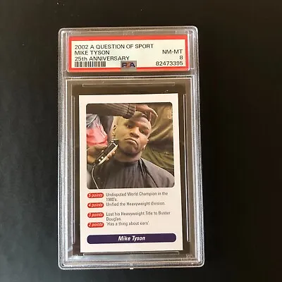 2002 A Question Of Sport Mike Tyson PSA 8 25th Anniversary Boxing Card • $28.80