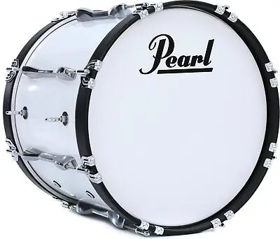 Pearl Finalist Marching Bass Drum - 18 X 14 Inch - Pure White • $589.95