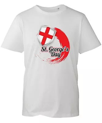 Happy St. George's Day T-Shirt Saint George Dragon England Flag UK Unisex Top • £11.99