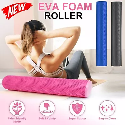 Physio EVA Foam Yoga Roller Gym Back Training Exercise Massage 90x15cm • $37.99