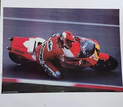 Vintage 1984 Yamaha Marlboro Road Racing Motorcycle Poster 20 X28  NOS RARE • $35