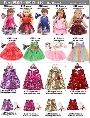 *18  Doll Clothes £10 Sets DRESS & SHOES.  Our Generation Baby Born AG Designa F • £10