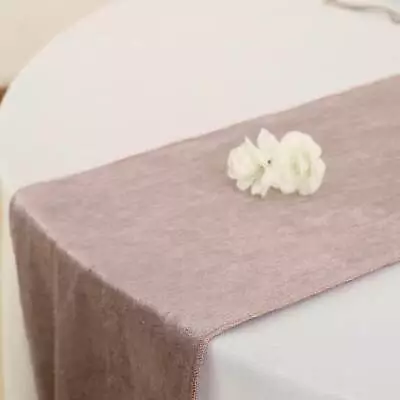 MAUVE 12x107  Premium Velvet Table Runner Wedding Party Linens Decorations • $4.37