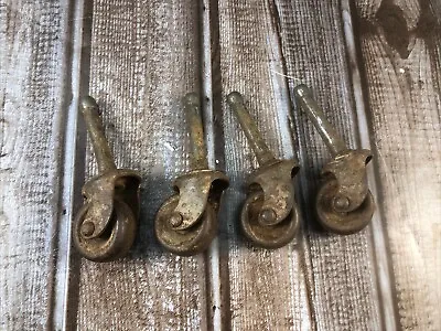 Set Of 4 Vintage Metal Caster Wheels • $15