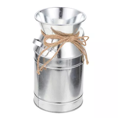 Rustic Galvanized Milk Can Vase For Home Decoration-XL • £10.79