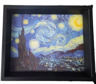 Vincent Van Gogh Starry Night Framed Lenticular Art • $17.99