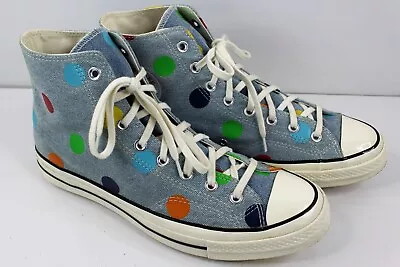 Converse High Top Chuck Taylor All-Star Golf Wang Size 11 EU 45 Denim Polka Dots • $49