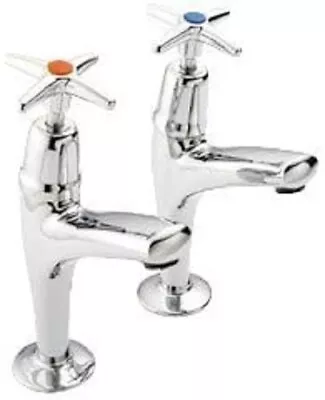 £28.99 • Buy Francis Pegler Mercia Cross Top 350903 Chrome Plated High Neck Tap Pair