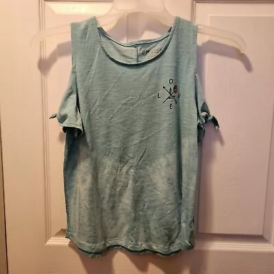 Mudd Cold Shoulder Blue Tie Dye Womens Shirt • $12