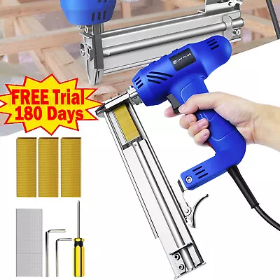 Electric Staple Nail Gun Tacker Upholstery Carpet Fabric Thin Wood Power Tool • £32.10