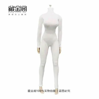 1/6 Female White Jumpsuits Body Suit For 12''PH TBL UD Action Figure Body • $28.89