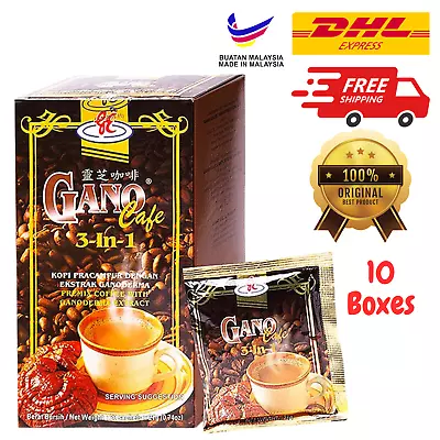 Gano Excel Cafe 3 In 1 Coffee Ganoderma Reishi Halal 10 Boxes 200 Sachets • $139.99