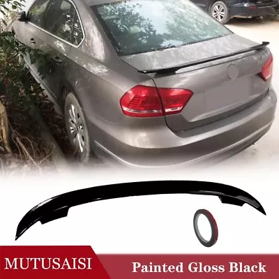 Rear Trunk Spoiler Lip Wing For VW Passat B7 2012-2015 Sedan Glossy Black ABS • $69.82