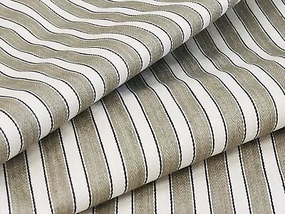 Schumacher Upholstery Fabric- Antique Ticking Stripe / Linen 3.30 Yds 3475006 • £207.02