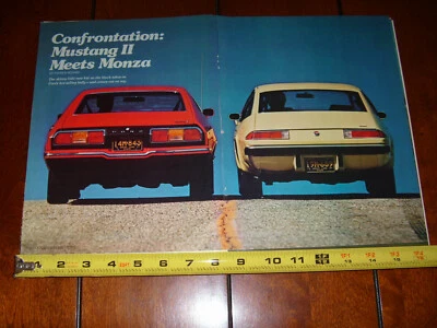 $11.95 • Buy 1975 MUSTANG V8 Vs. 1975 CHEVROLET MONZA V8 ORIGINAL ARTICLE