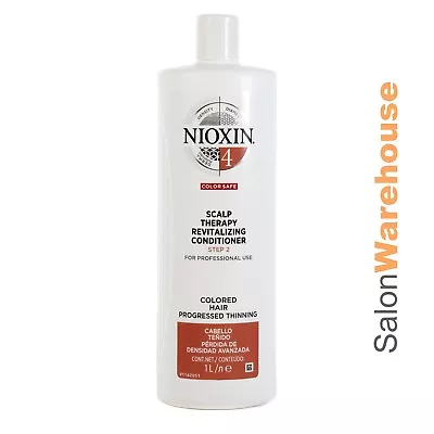 Nioxin System 4 Revitaliser Conditioner Fine Hair Chemically Treated  1000ml • $56.95