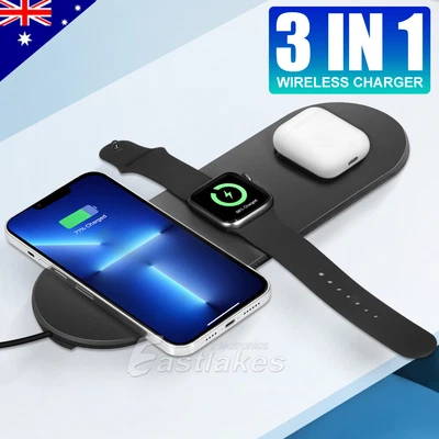$23.95 • Buy 15W Qi Wireless Charger Pad Charging Dock Mat For Apple IPhone 14 13 Pro Watch
