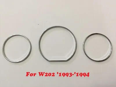 Stainless Steel Chrome Dashboard Meter Gauge Rims FOR '1993-'1994 Benz W202  • $55