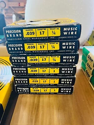 PRECISION BRAND 17 GAUGE MUSIC WIRE 0.39 MM   3 X 1/4LB   3 X 1LB • $35