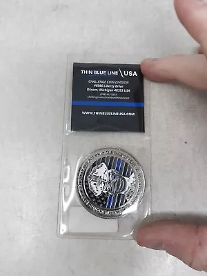 Police Week 2020 The Thin Blue Line Silver Challenge Coin • $15