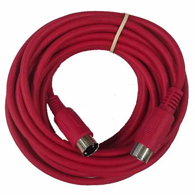 Cable Up CU/MD120/RED 20' MIDI Male To MIDI Male MIDI Cable (Red) • $9.50