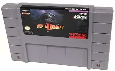 Mortal Kombat II 2 Snes Super Nintendo Cleaned Tested Working Authentic  • $28.97