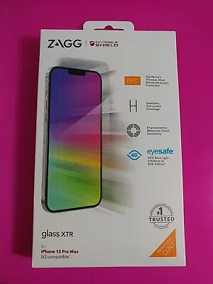 $13.95 • Buy IPhone 13 Pro Max Screen Protector ZAGG Glass XTR Invisible Shield EyeSafe NEW