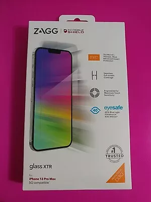 $13.95 • Buy IPhone 13 Pro Max Screen Protector ZAGG Glass XTR Invisible Shield EyeSafe NEW