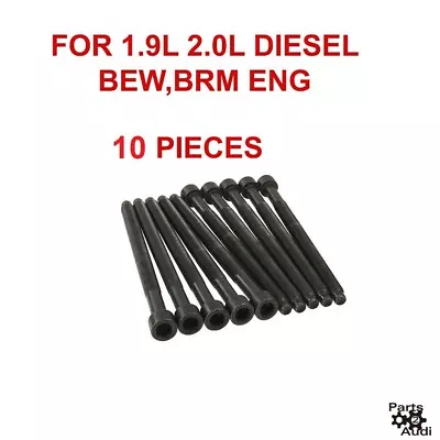Engine Cylinder Head Bolt Set 10pc Kit For VW 1.9L 2.0L Diesel BEW BRM • $40