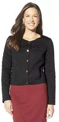 Merona Women's Quilted Bomber Jacket Color Nightfall Blue; Black • $4.89