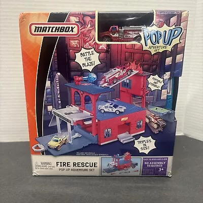 Rare Matchbox Fire Rescue Pop Up Adventure Set New In Box • $45