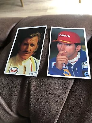 Graham Hill & Damon Hill Cards A Question Of Sport 1994 Trade Card Formula 1 • £4