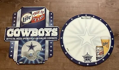 Miller Lite True To Texas Dallas Cowboys 40th Anniversary 1999 Beer Signs • $79.99