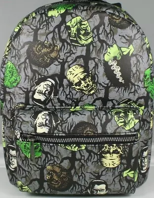  Universal Monsters Horror Icons Faux Leather Adjustable Mini Backpack New Tags  • $82.13