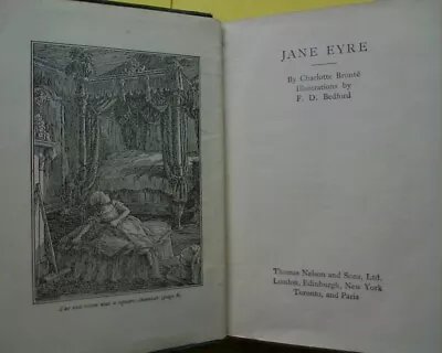 Jane Eyre By Charlotte Bronte VINTAGE WOOD BLOCK ILLUSTRATIONS By F. D. Bedford • $35