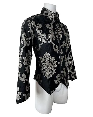 Shrine Gothic Vampire Victorian Brocade Blazer Steampunk Rocker Villain Jacket • $189.99