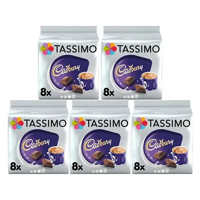 £17.99 • Buy Tassimo Hot Chocolate Pods Cadbury Hot Chocolate 5 X 8 Pods 40 Drinks