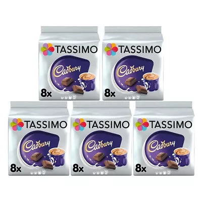 Tassimo Hot Chocolate Pods Cadbury Hot Chocolate 5 X 8 Pods 40 Drinks • £23.99