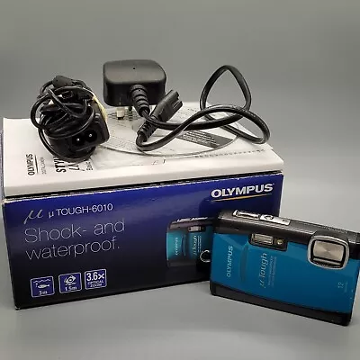 £45.49 • Buy Olympus Underwater Digital Camera Mju Tough 6010 12.0MP Blue Tested