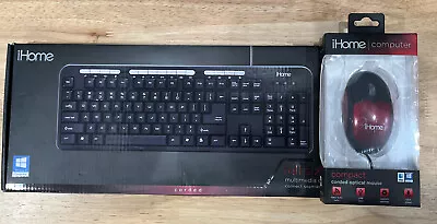 IHome Wired Full Size Multimedia Desktop Keyboard USB Connection With Mouse. • $14.99