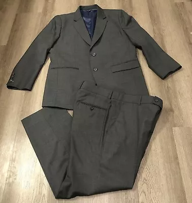 Bindle & Keep Bespoke 2-Piece Suit Dark Gray Check LGBTQ Wedding *Read For Size* • $299.99