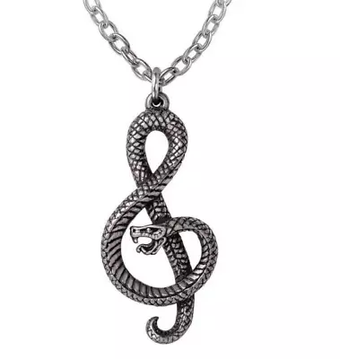 Playing The Devil's Tune Pendant Necklace Music Snake Gothic Alchemy England • $19.86